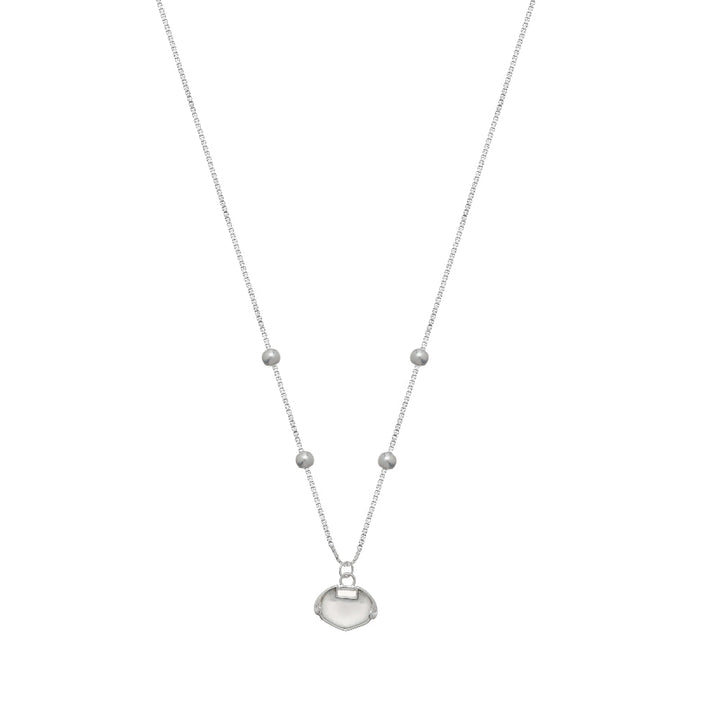 Silver Lunar Glow Chain Pendant - tassyasilver.com