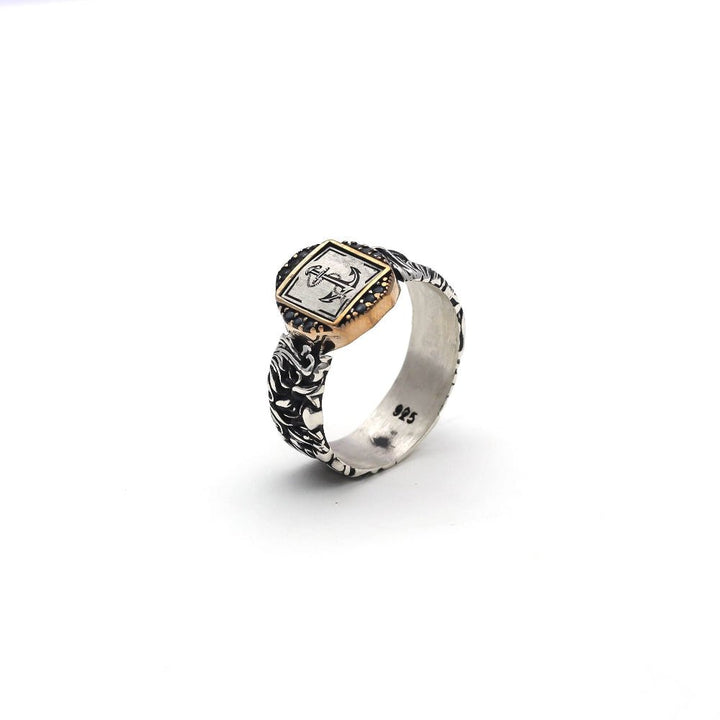 Silver Maritime Charm Band Ring - tassyasilver.com