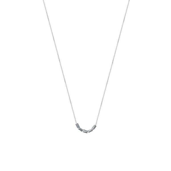 Silver Matte Bead Chain Pendant - tassyasilver.com