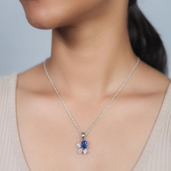 Silver Midnight Bloom Chain Pendant - tassyasilver.com