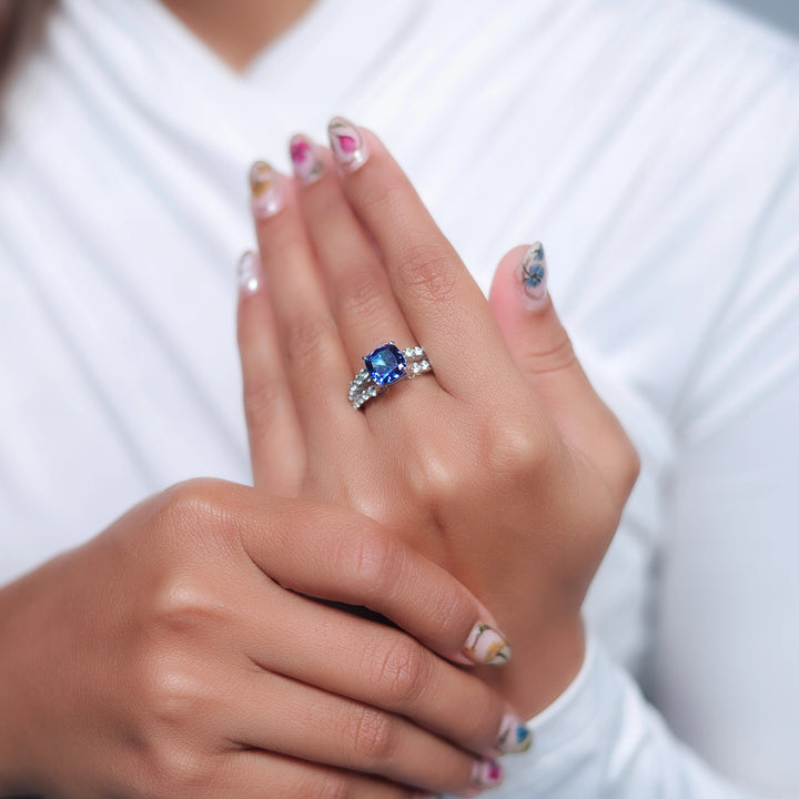 Silver Midnight Stone Ring - tassyasilver.com