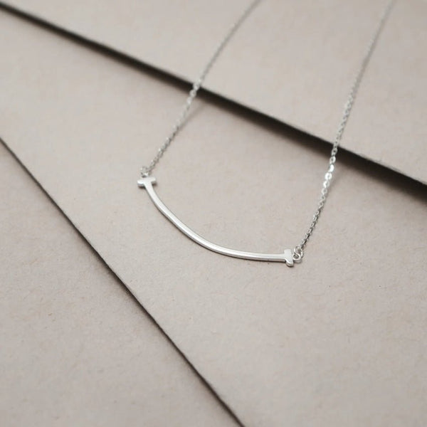 925 Silver Minimalist Arc Chain Pendant