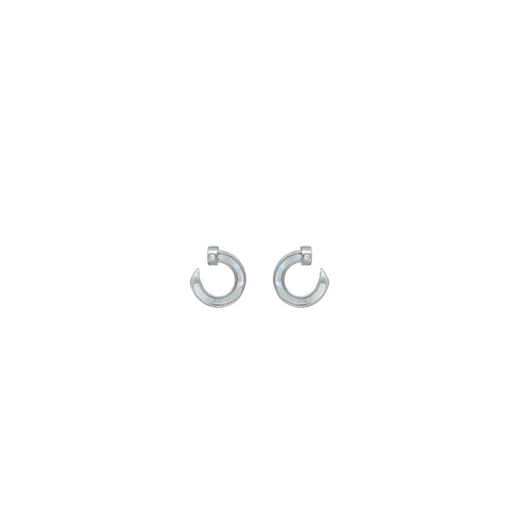 Silver Minimalist Curve Earrings - tassyasilver.com