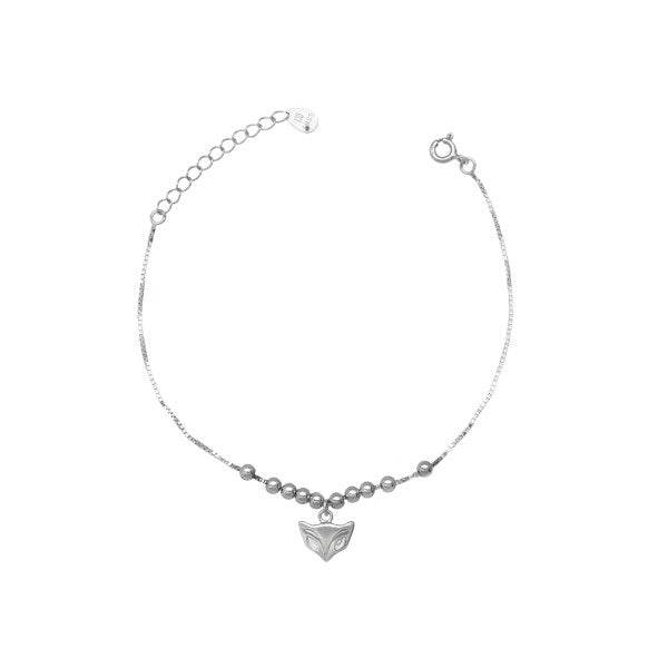 Silver Minimalist Fox Bracelet - tassyasilver.com