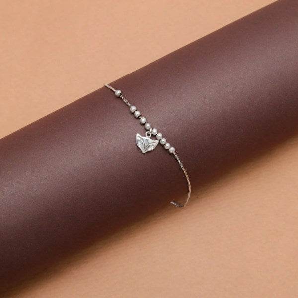 Silver Minimalist Fox Bracelet - tassyasilver.com