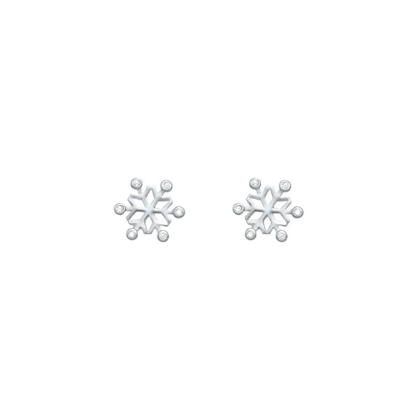 925 Silver Minimalist Snow Studs