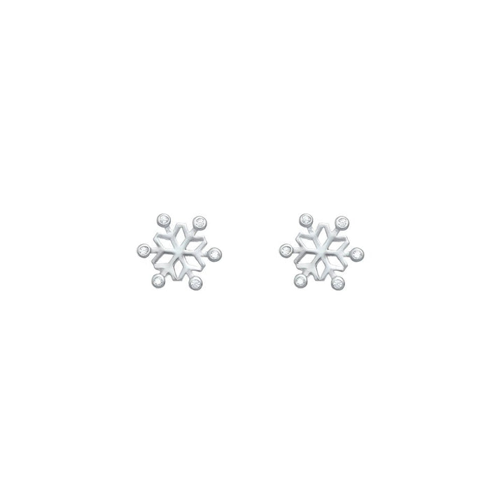Silver Minimalist Snow Studs - tassyasilver.com