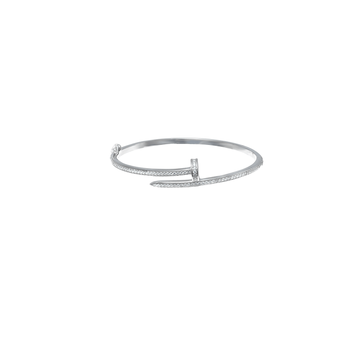 Silver Modern Edge Kada - tassyasilver.com