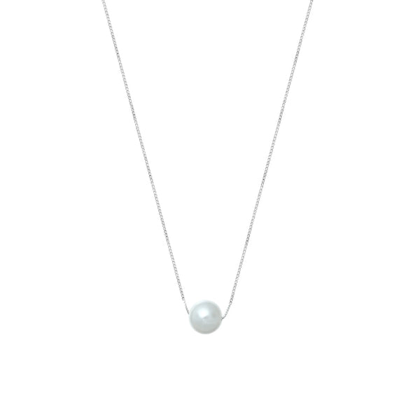 Tassya Silver Moonlit Pearl Chain Pendant