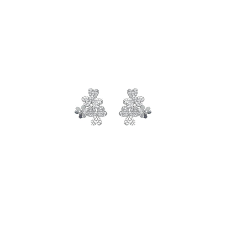 Silver Nature Inspired Floral Bunch Earrings - tassyasilver.com