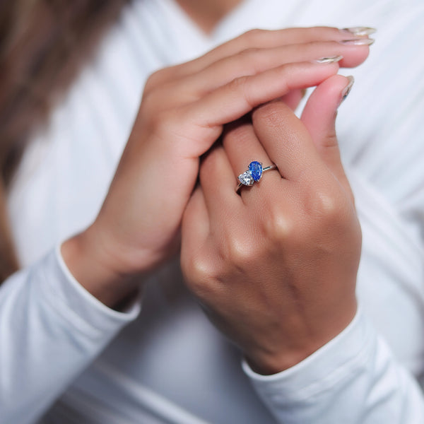Silver Ocean Heart Ring - tassyasilver.com