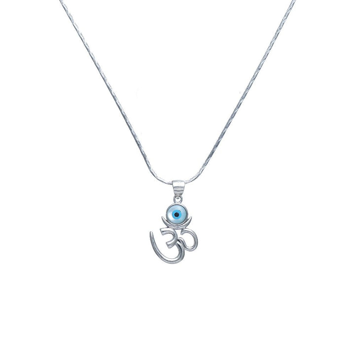Tassya Silver silver Om Eye chain pendant in 925 sterling silver