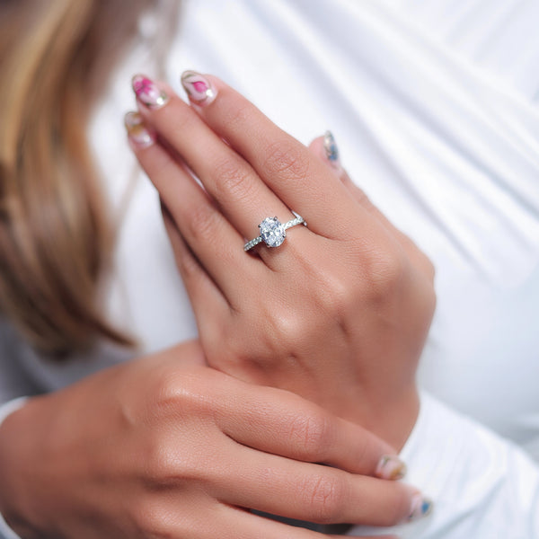 Silver Oval Spark Ring - tassyasilver.com