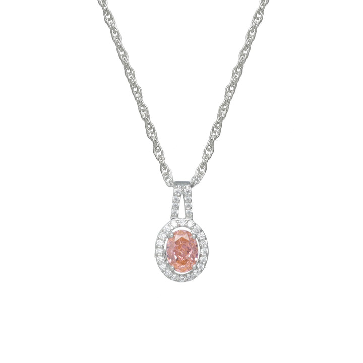 Silver Peach Gleam Chain Pendant - tassyasilver.com