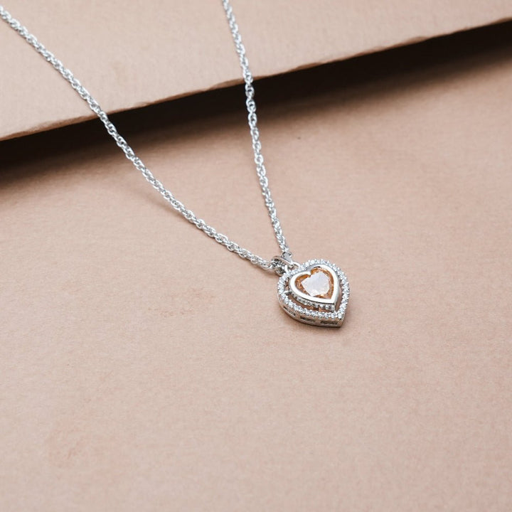 Silver Peachy Love Chain Pendant - tassyasilver.com