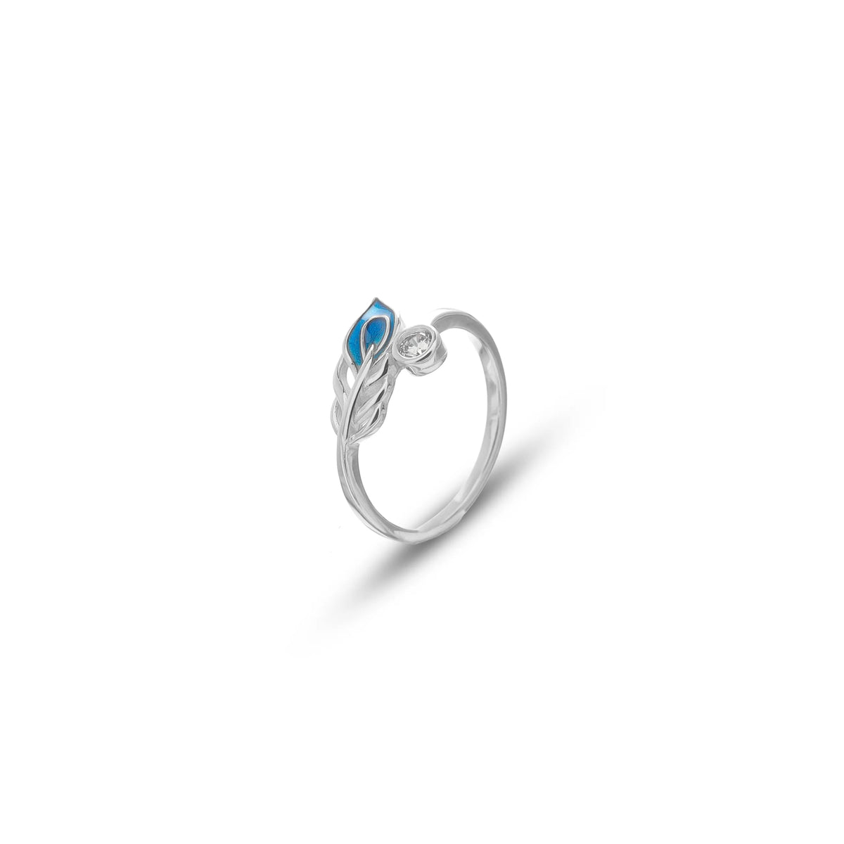 Silver Peacock Feather Ring - tassyasilver.com