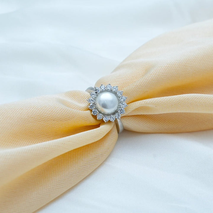 Silver Pearl Bloom Ring - tassyasilver.com