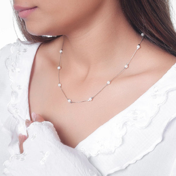 Silver Pearl Dusk Chain Pendant - tassyasilver.com