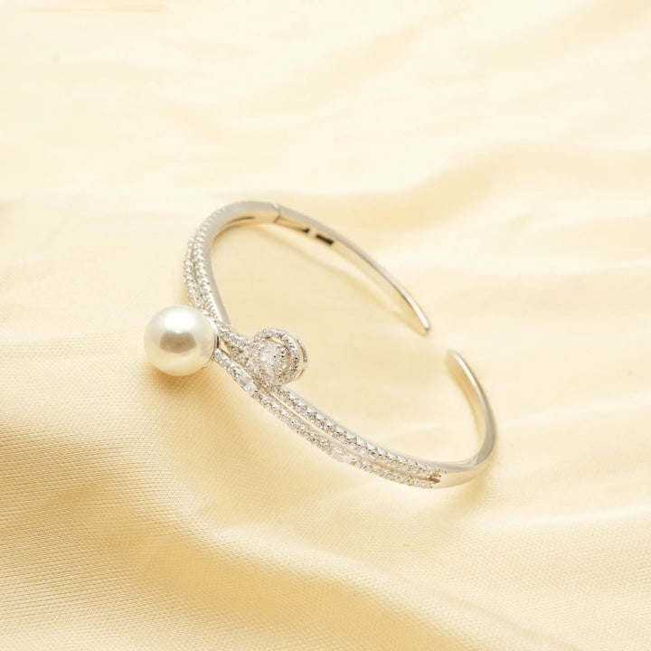 Silver Pearl Grace Cuff - tassyasilver.com