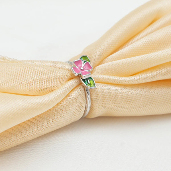 925 Silver Petal Bloom Floral Ring