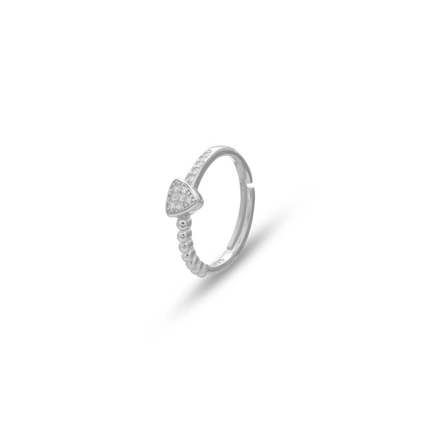 Tassya Silver Pevra Heart Ring in 925 sterling silver.
