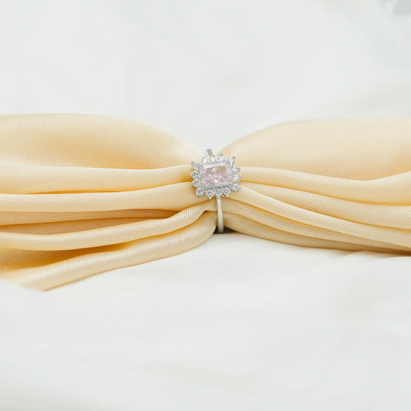 925 Silver Pink Bloom Ring