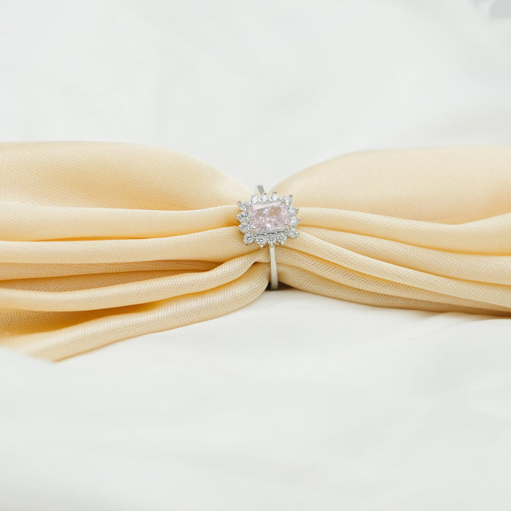 Silver Pink Bloom Ring - tassyasilver.com