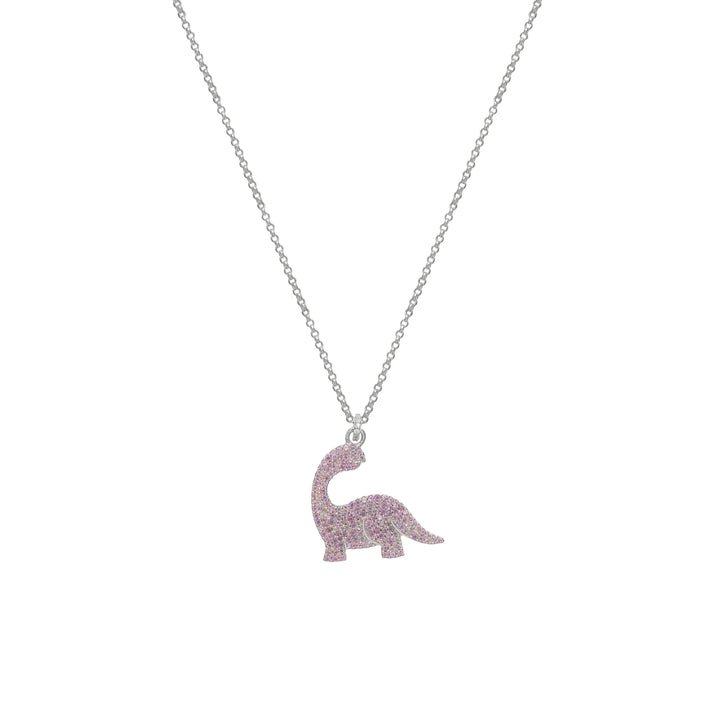 Silver Pink Dino Spark Chain Pendant - tassyasilver.com