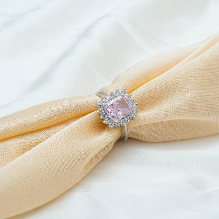 Silver Pink Glow Ring - tassyasilver.com