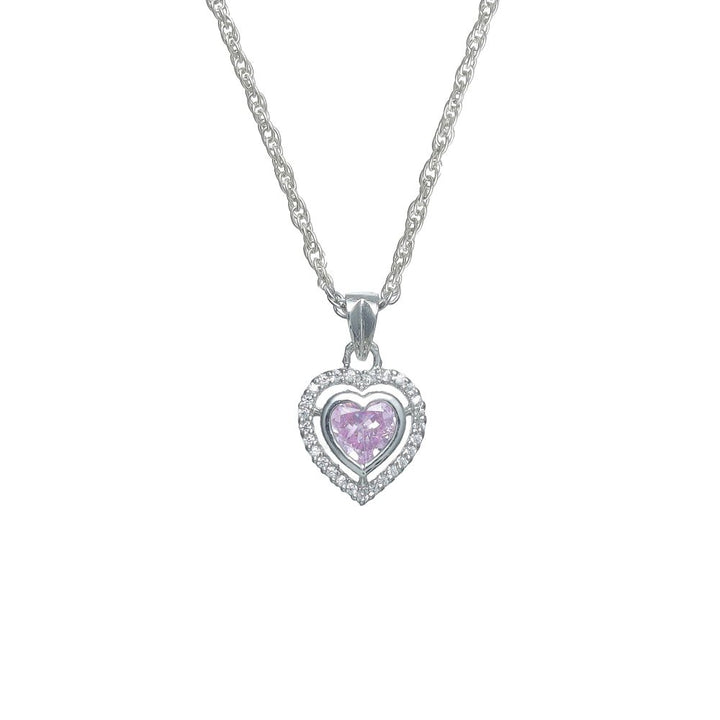 Silver Pink Heartbeat Glow Chain Pendant - tassyasilver.com