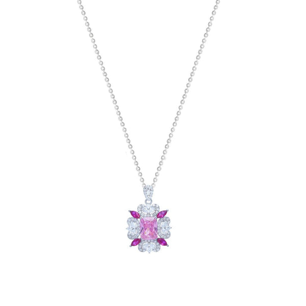 Tassya Silver silver Pink Royale chain pendant in 925 sterling silver
