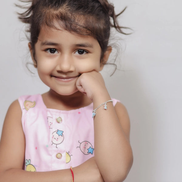 Silver Playful Charms Baby Kada - tassyasilver.com