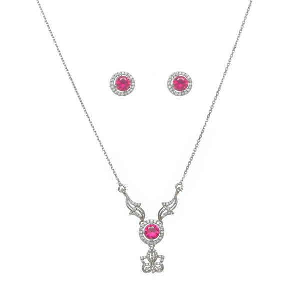 Silver Princess Petal Necklace Set - tassyasilver.com