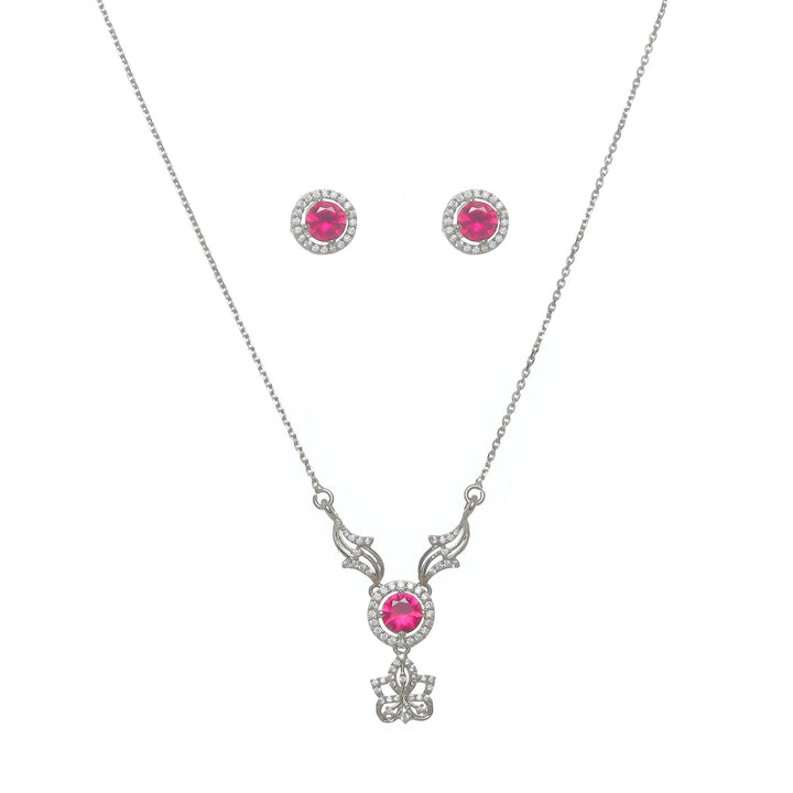 Silver Princess Petal Necklace Set - tassyasilver.com