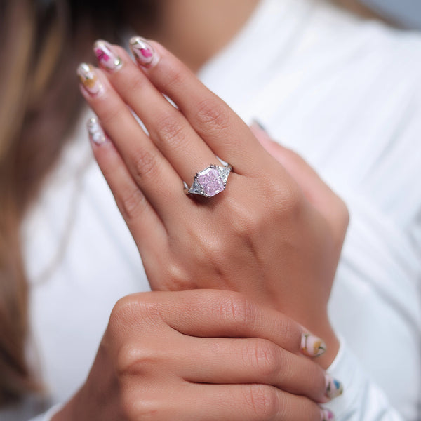 Silver Princess Pink Ring - tassyasilver.com