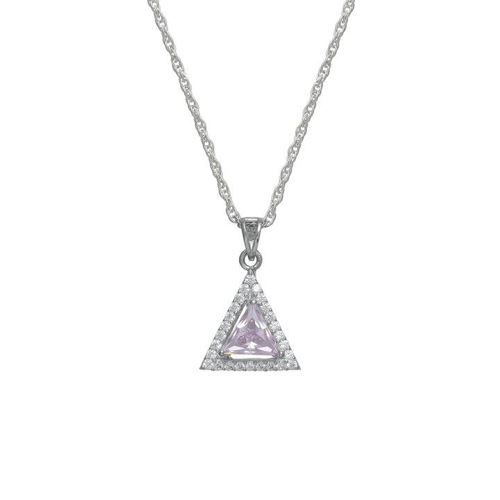 Silver Prism Blush Chain Pendant - tassyasilver.com