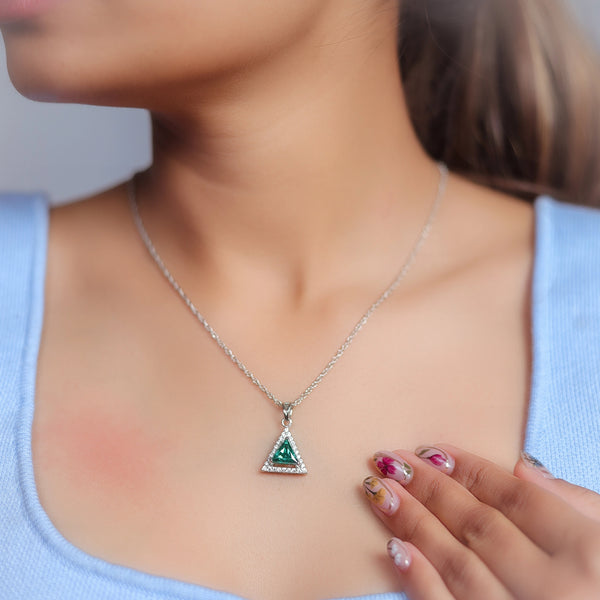 Silver Prism Spark Chain Pendant - tassyasilver.com