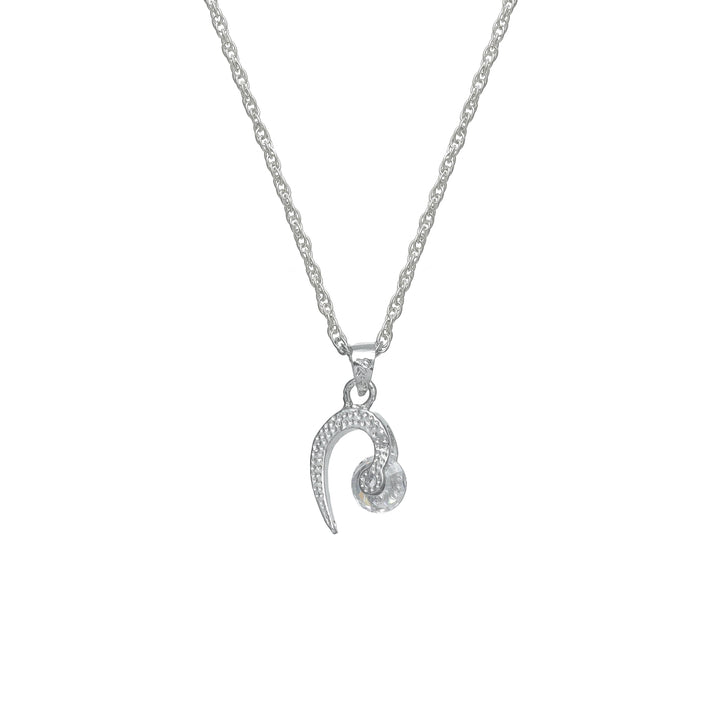 Silver Radiance Curve Chain Pendant - tassyasilver.com