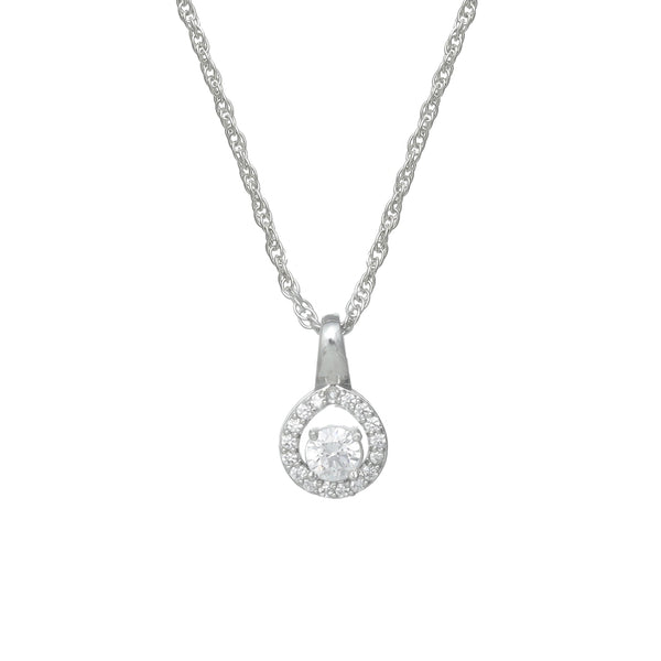 Silver Radiant Double Halo Chain pendant - tassyasilver.com