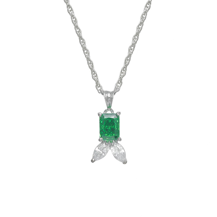 Silver Radiant Green Chain Pendant - tassyasilver.com