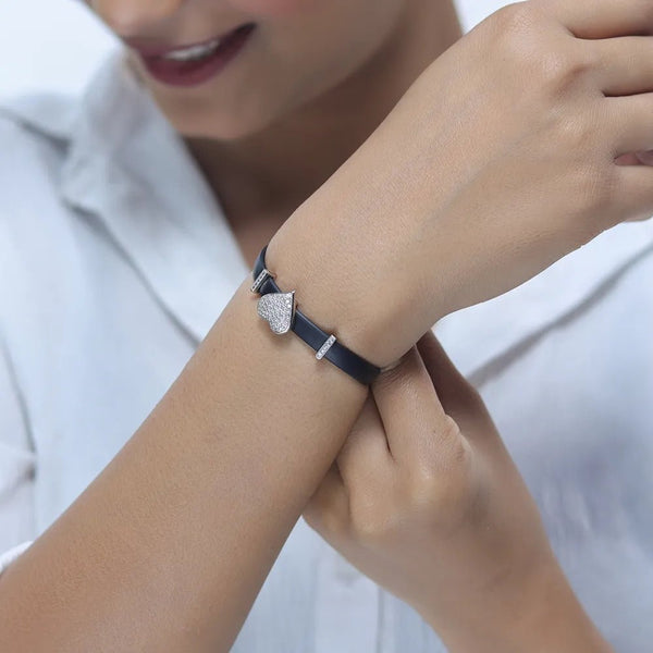 Tassya Silver Radiant Heart Link for women