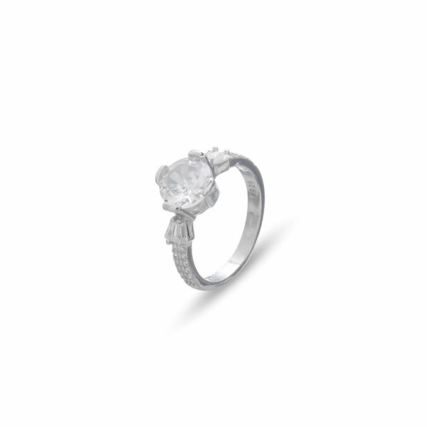 Silver Radiant Luxe Solitaire Ring - tassyasilver.com
