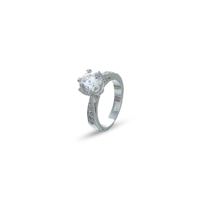 Silver Radiant Solitaire Ring - tassyasilver.com
