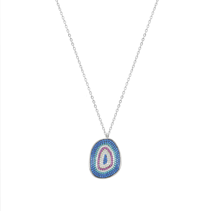 Silver Rainbow Aura Chain Pendant - tassyasilver.com