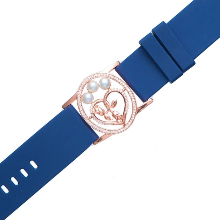 Silver Rose Heart Dial Watch - tassyasilver.com