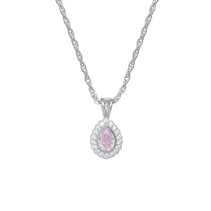 Silver Rose Teardrop Chain pendant - tassyasilver.com