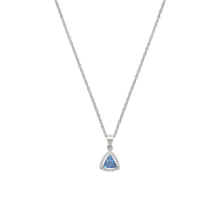 Silver Sapphire Glow Chain Pendant - tassyasilver.com