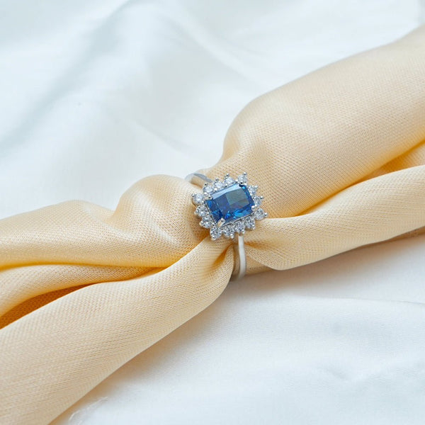 925 Silver Sapphire Glow Ring