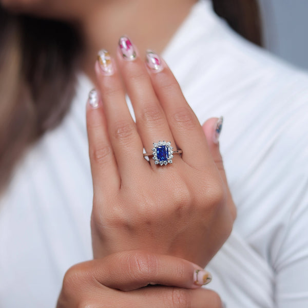 Silver Sapphire Glow Ring - tassyasilver.com