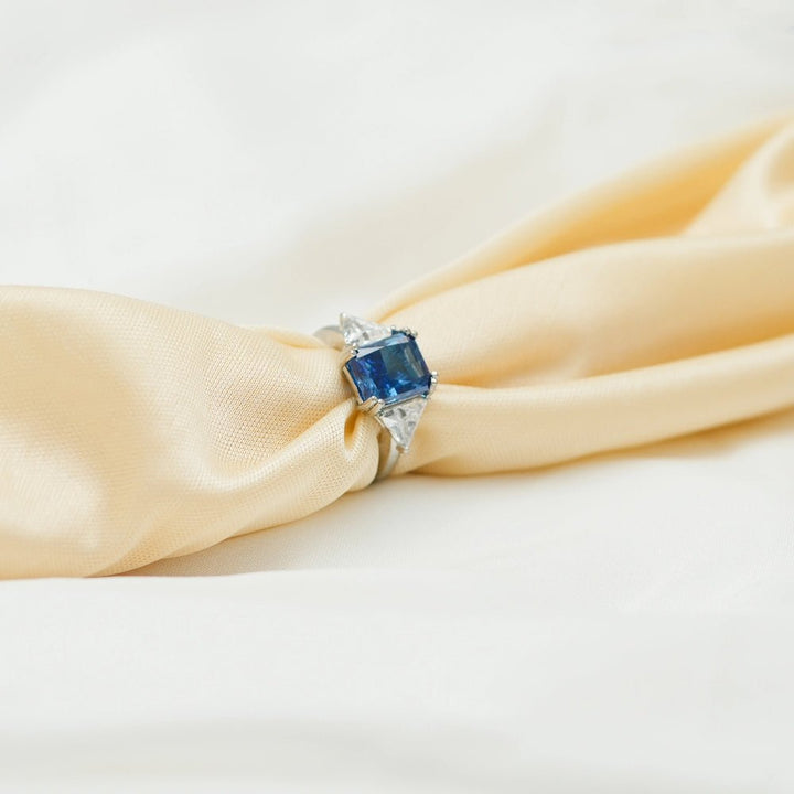 Silver Sapphire Majesty Ring - tassyasilver.com
